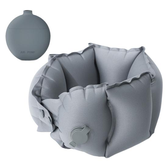 Inflatable U-Shape Neck Pillow Portable Press To Inflate Ergonomic Head Neck Support Ultralight Car Airplane Train Outdoor Travel Cervical Cushion