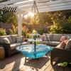 Hummingbird Bath Solar Fountain Bird Cascade Hanging Birdbath Powered Water Outdoor Shower Bowl for Garden Patio Yard Decor
