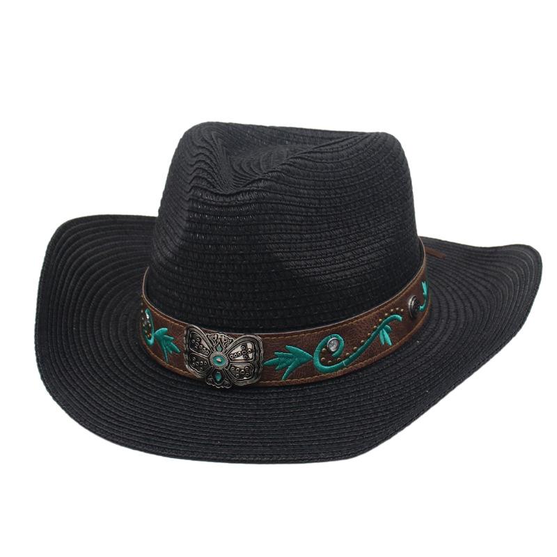 Adjusting Soft Denim Straw Hat Ethnic Style Big-brimmed Top Hat New Men's and Women's Outdoor Sun Hat