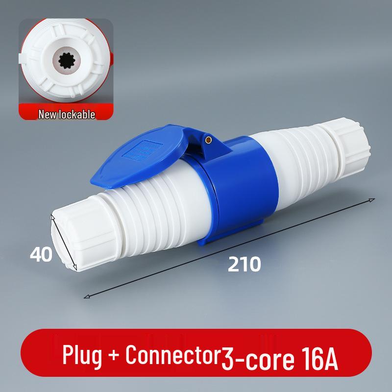 3/4/5 Pin Waterproof Aviation Connector, 32A, Three-Phase, Male & Female, Non-Explosion-Proof
