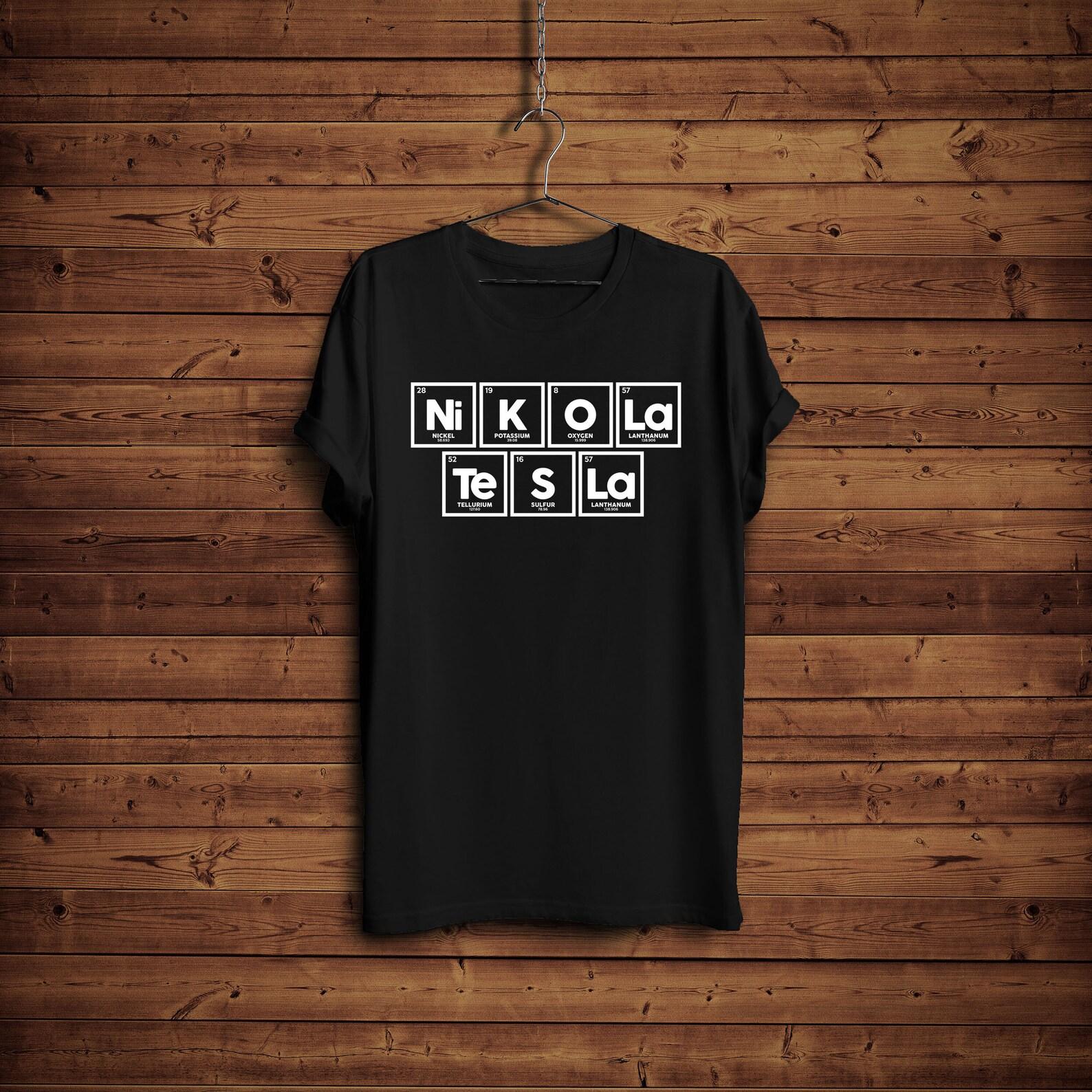 Nikola Tesla Periodic Shirt/ Science Gift/ Science Teacher T-shirt/ Engineer Geeky Shirt/ Nikola Tesla Quotes Shirt/ 369 Number Quote L