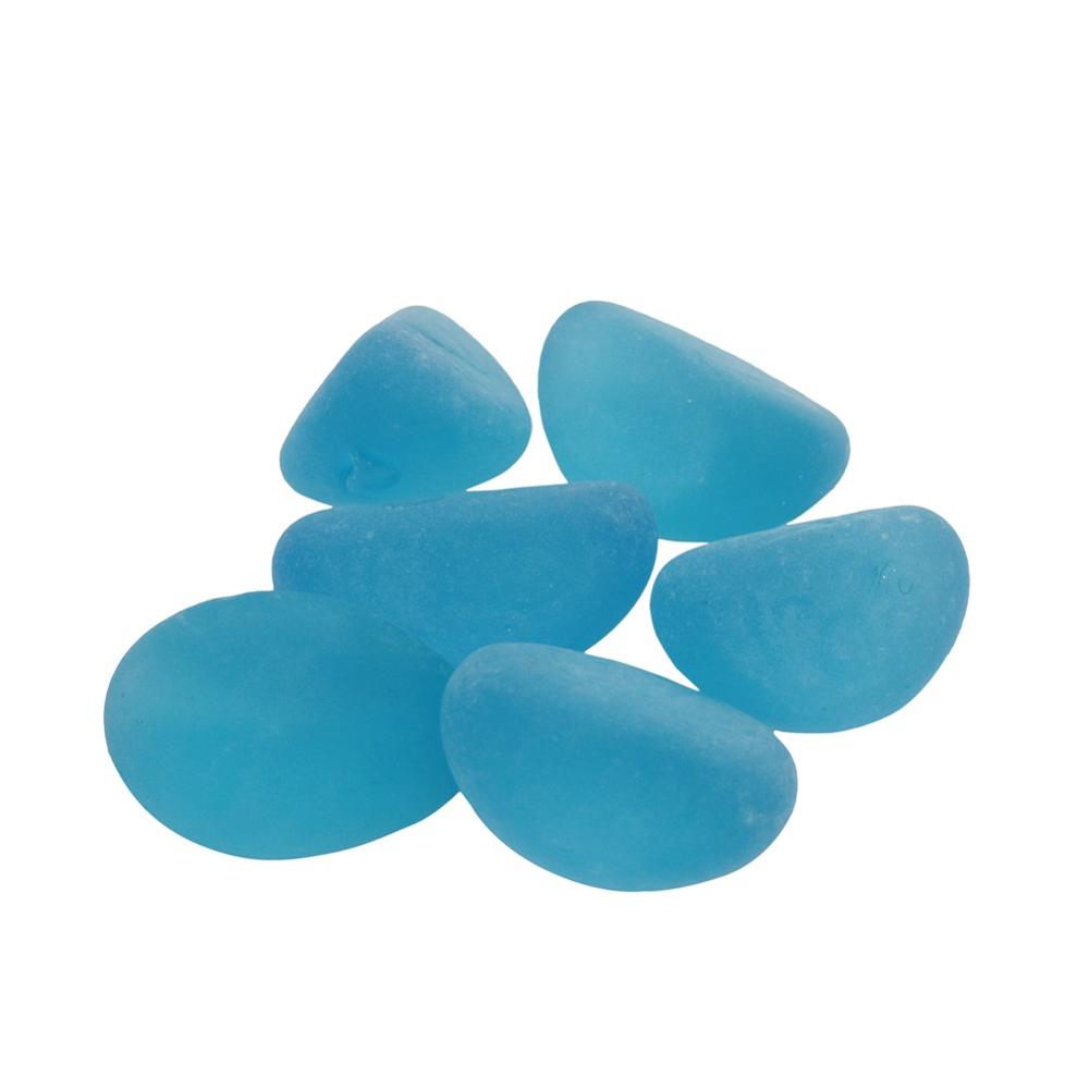 30 Stück Aquarium Blauer Himmel Cashew Glasperlen Fluoreszierender Stein Blaulichtstein Kristallstein Aquarium Dekorationszubehör