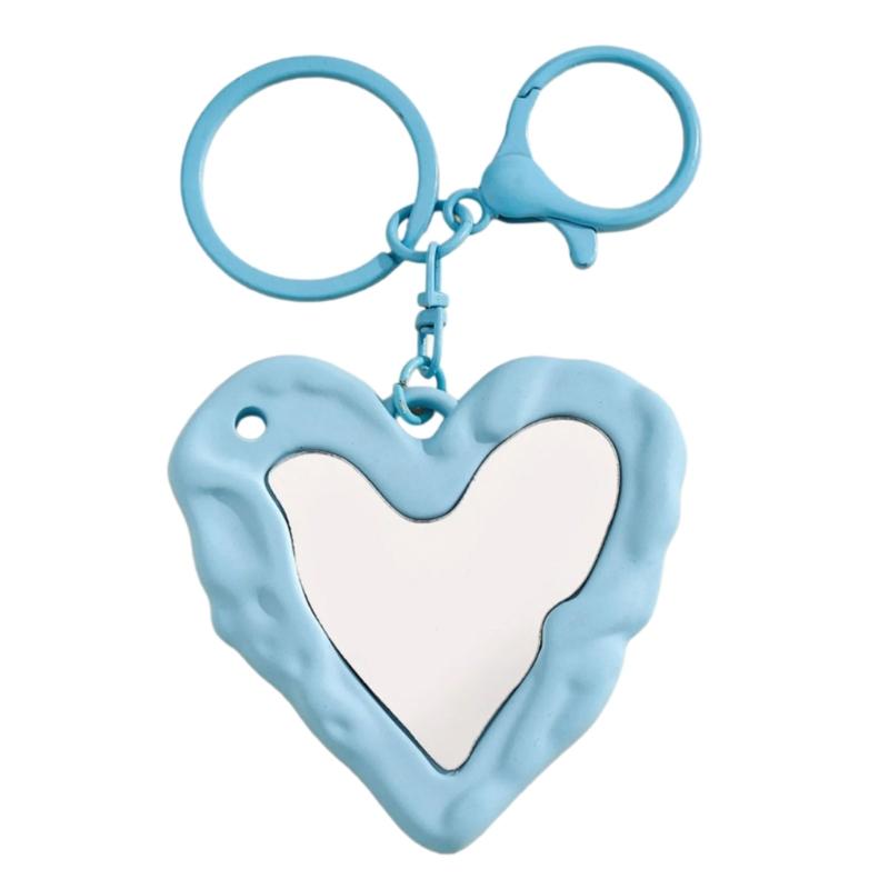 

Modern Love Mirror Keychain Sleek Acrylic Design Stylish Acrylic Car Accessory Versatile Gift For Fashion Enthusiasts синій