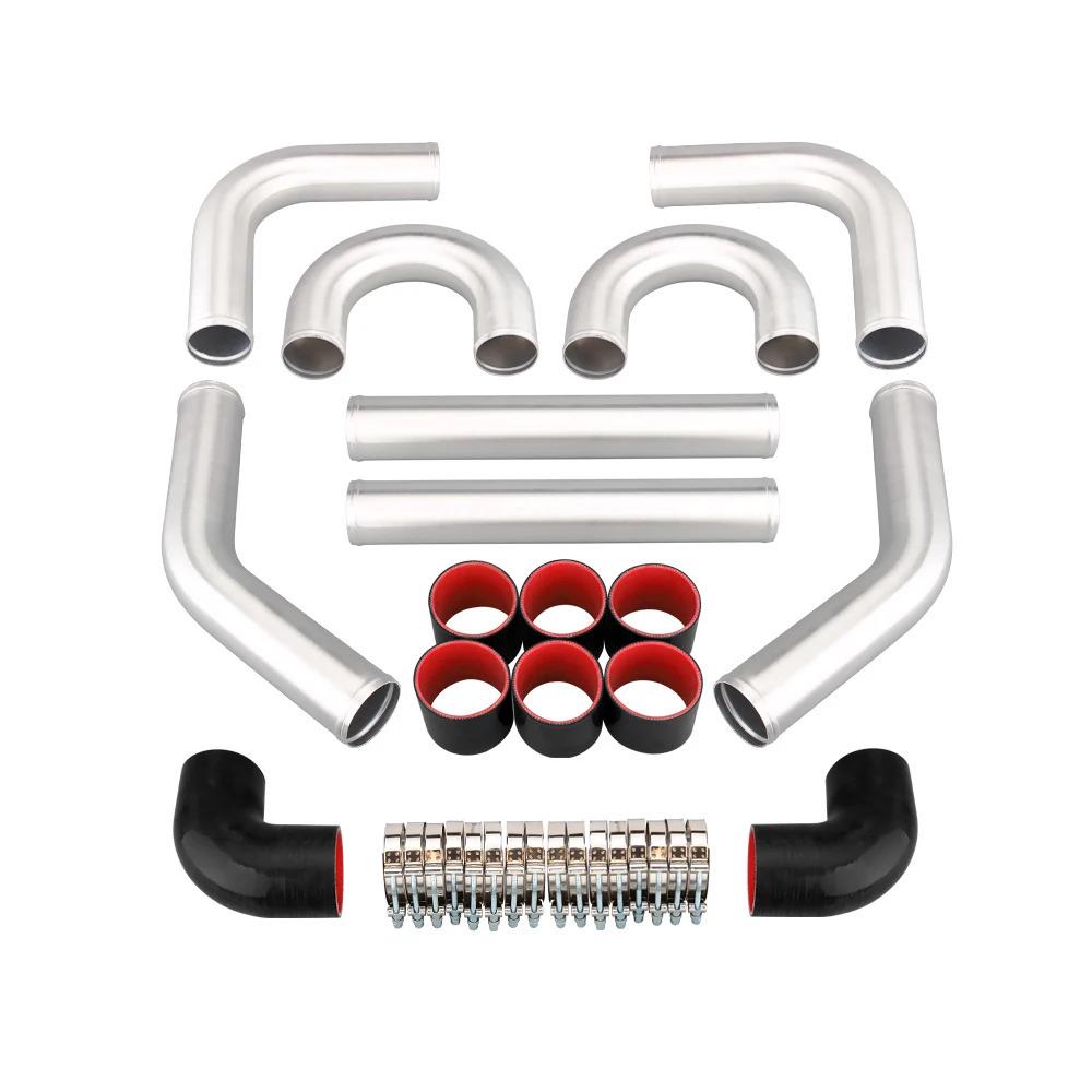 Tube d'intercooler turbo en aluminium de 2,5 po (450x180x65mm) - Accessoire de voiture universel à faire soi-même