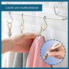 4 STÜCKE Handtuchklemmen Geflochtene Baumwollschlaufe Handtuch Mit Metallklemme Mehrzweckhaken Socken Kleiderbügel Küchenaufbewahrungsclips