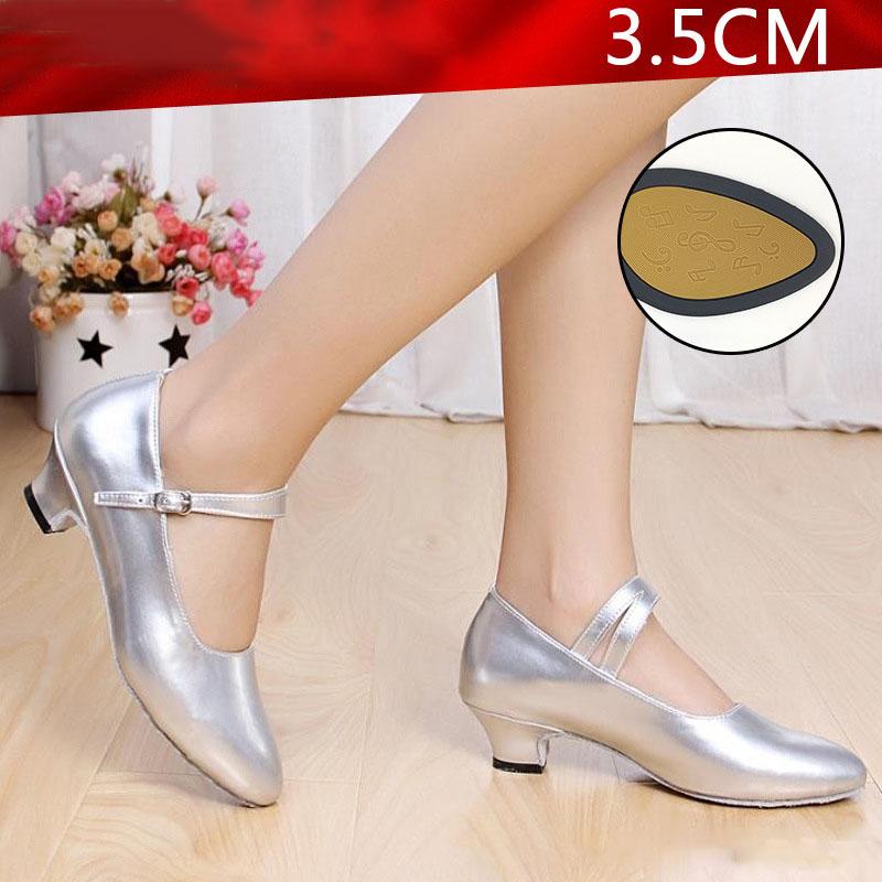 Pantofi de dans latino cu toc jos pentru femei la modă