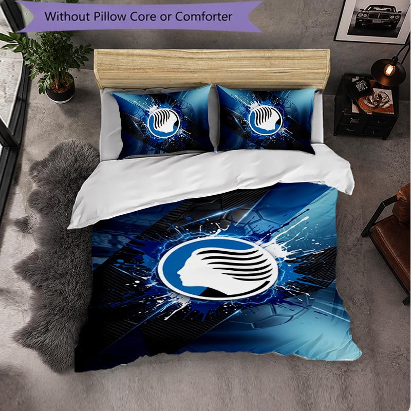 Biancheria da Letto a Tema Atalanta FC Set 3 Pezzi Copripiumino Biancheria da Letto Decorativa Per Camera Teen Decorazione Casa