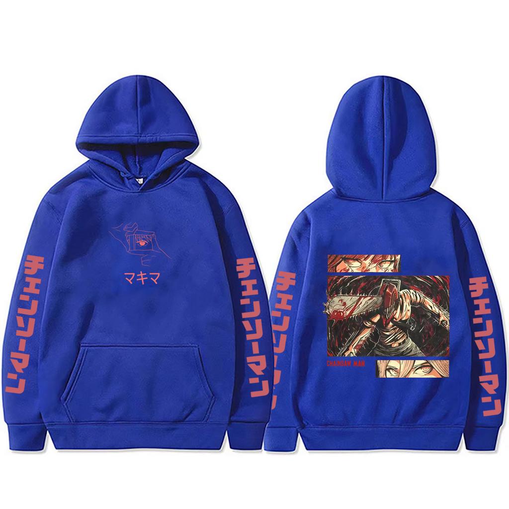 Anime Chainsaw Man Denji Pochita Merch Hoodie Herren Manga Lässig Übergroß Streetwear Herren Sweatshirt