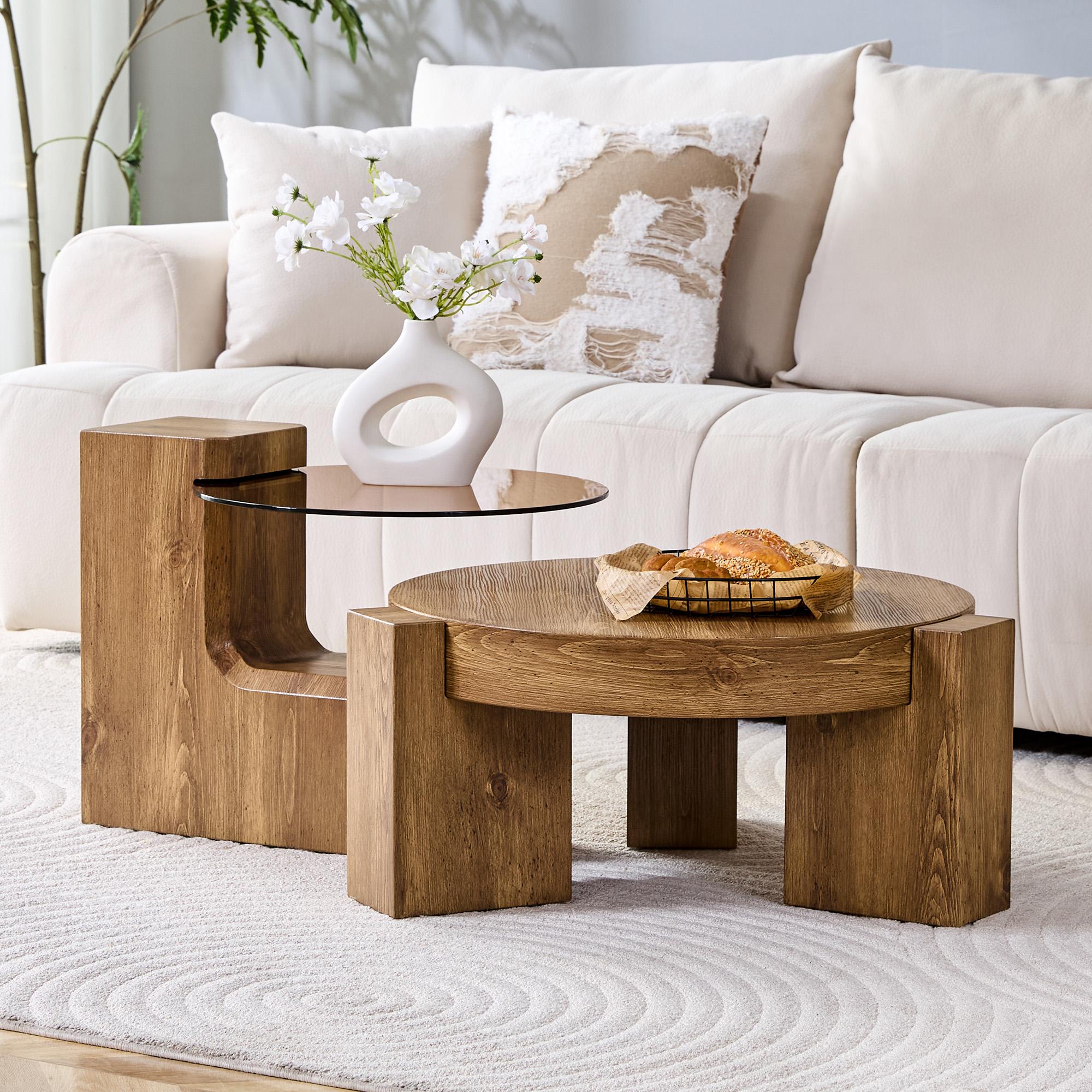 [Separable Coffee Table Set] MDF Wood-Look