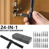 24-in-1 Ratschenschraubendreher-Set Präzisions-Bit-Set Ratschenschraubendreher mit abnehmbarem Griff und Koffer Werkzeug für Heimwerker