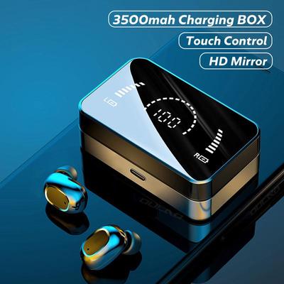 Nuove cuffie wireless TWS Bluetooth 5.0 9D Stereo Noise Reduction Sport auricolari impermeabili 3500mAh Charging Box auricolari con microfono
