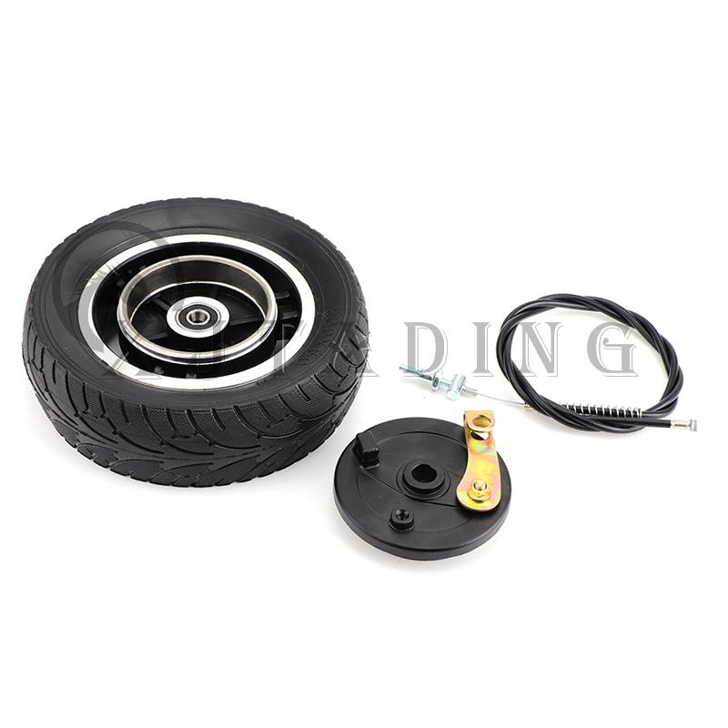 200x60 Solid Tire with Drum Brake 1200mm Cable Electric Scooter Aluminum Wheel Brake Suitable for 8 Inch Wheel Electric Parts