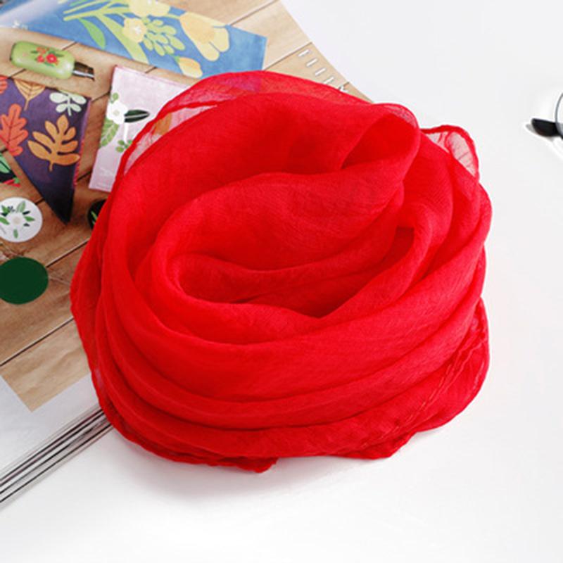 Square Color Solid Chiffon Korean Silk Scarf 70x70cm Summer Sunscreen Thin Transparent Gauze Neck Protection Womans Shawl P71