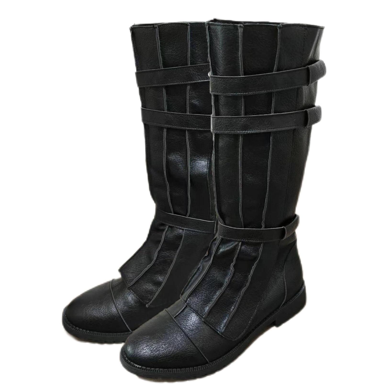 

TEMU Skywalker boots adult men s force knight black boots shoes halloween cosplay 44 чорний
