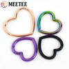 Meetee 5-20Pcs Metal O Ring Buckles Webbing Belt Clasp Dog Collar Connector Hanger Heart Loop Hooks DIY Hardware Accessories