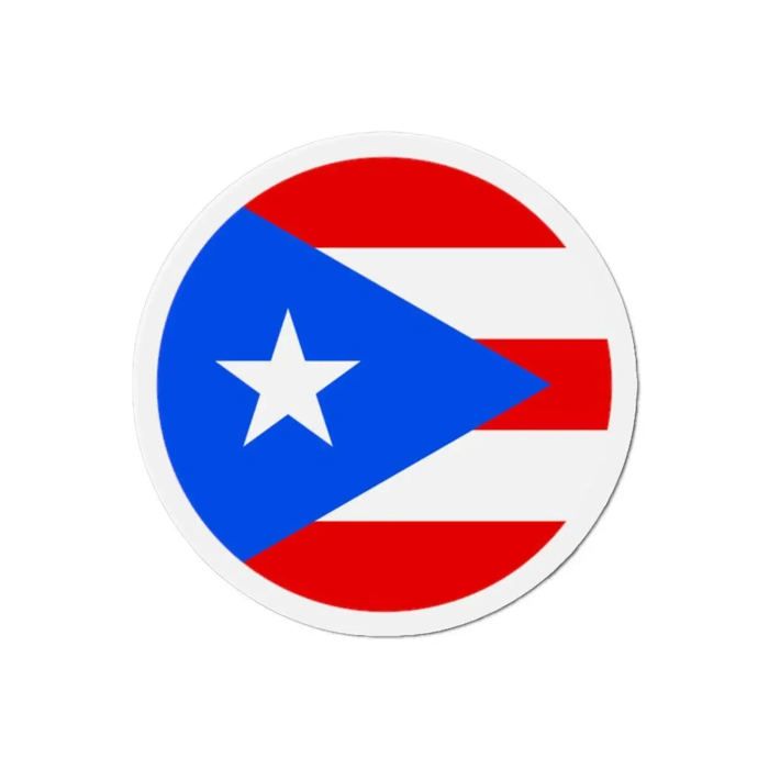 Aimant Rond - Porto Rico - 9 Cm - 50 Pièces - Multicolore - Mixte