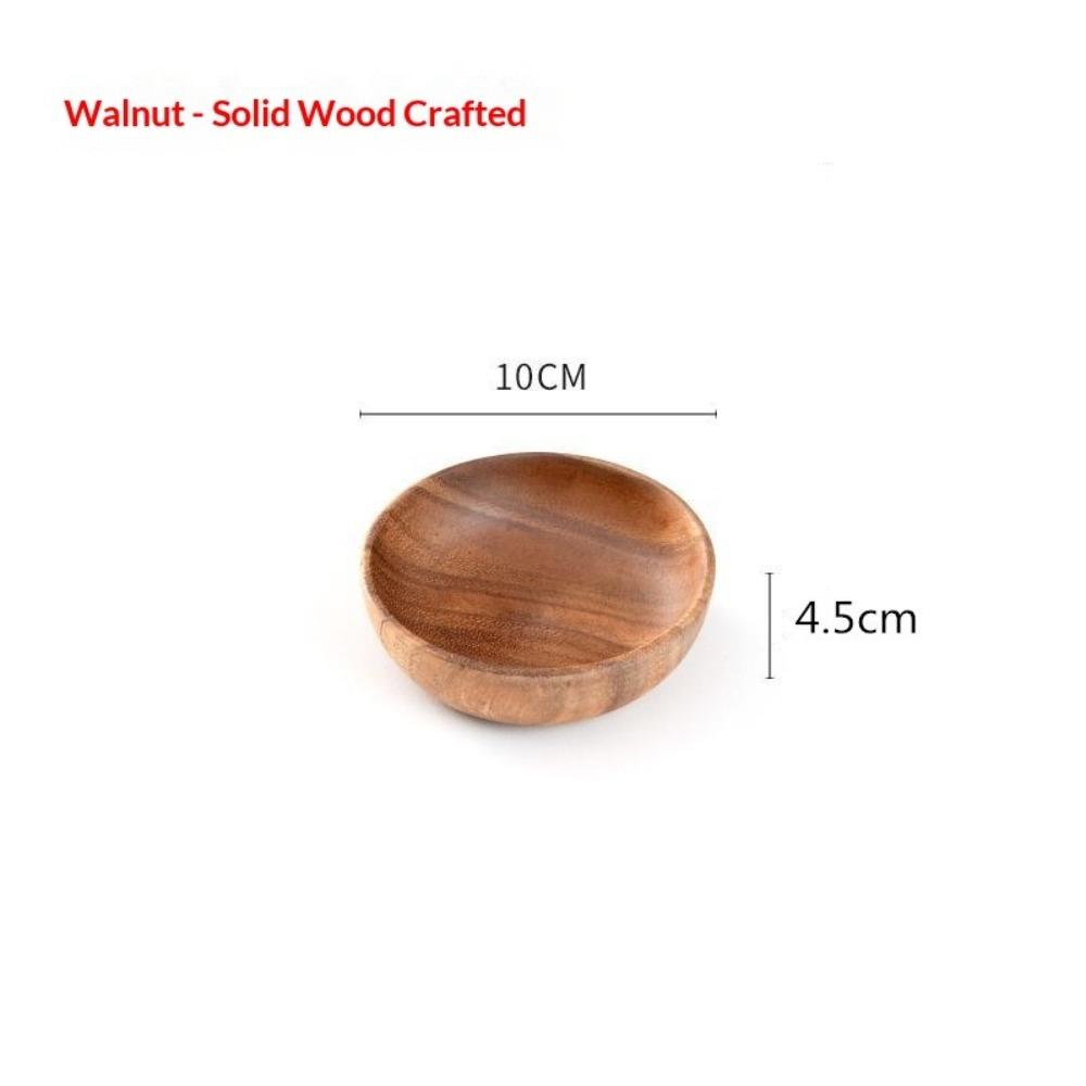 South American Walnut Melon Seeds Plate Japanese Solid Wood Snacks Fruit Dessert Tray Creative Acacia Wood Dessert Plate