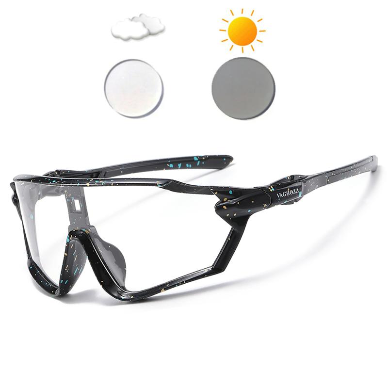 VAGHOZZ New Pochromic Sunglasses Men Women Baseball Cycling Glasses Outdoor Sport Eyewear UV400 MTB Bike Bicycle Goggles
