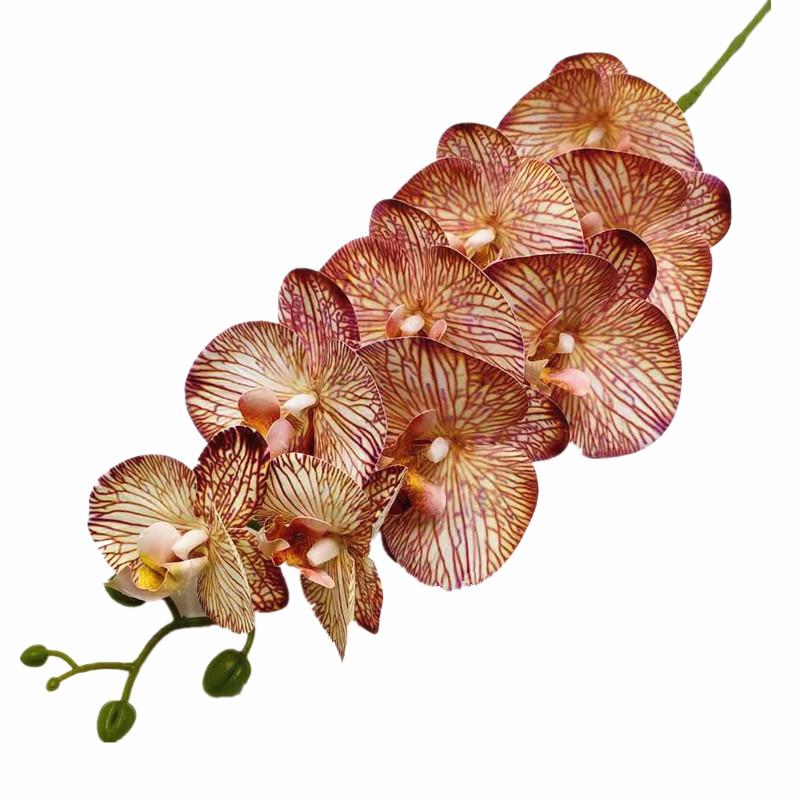 Latex Butterfly Orchid Flower 9 Heads Real Touch Artificial Phalaenopsis
