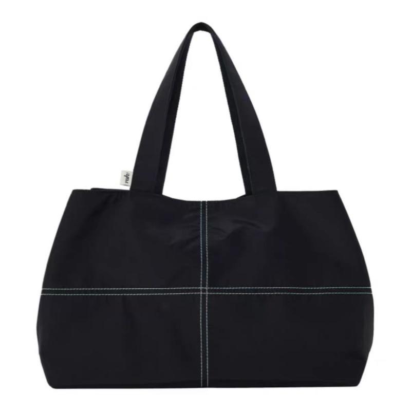 

XirtyEix original, city brush bag, light contrasting color, large capacity, nylon tote bag. чорний