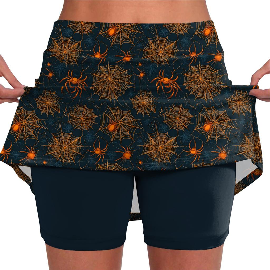 Elastic Yoga Culottes For Women Print Athletic Shorts Lightweight High Waist Skinny Joggers