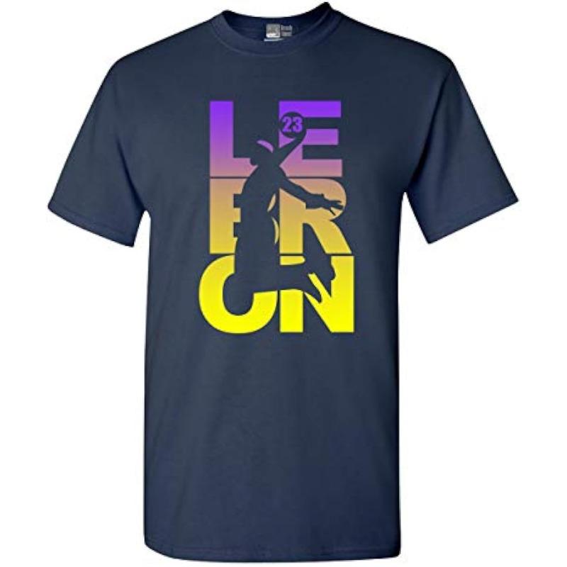 L23 23 LA Basketball Sports Fan Wear DT Adult T-Shirt Tee