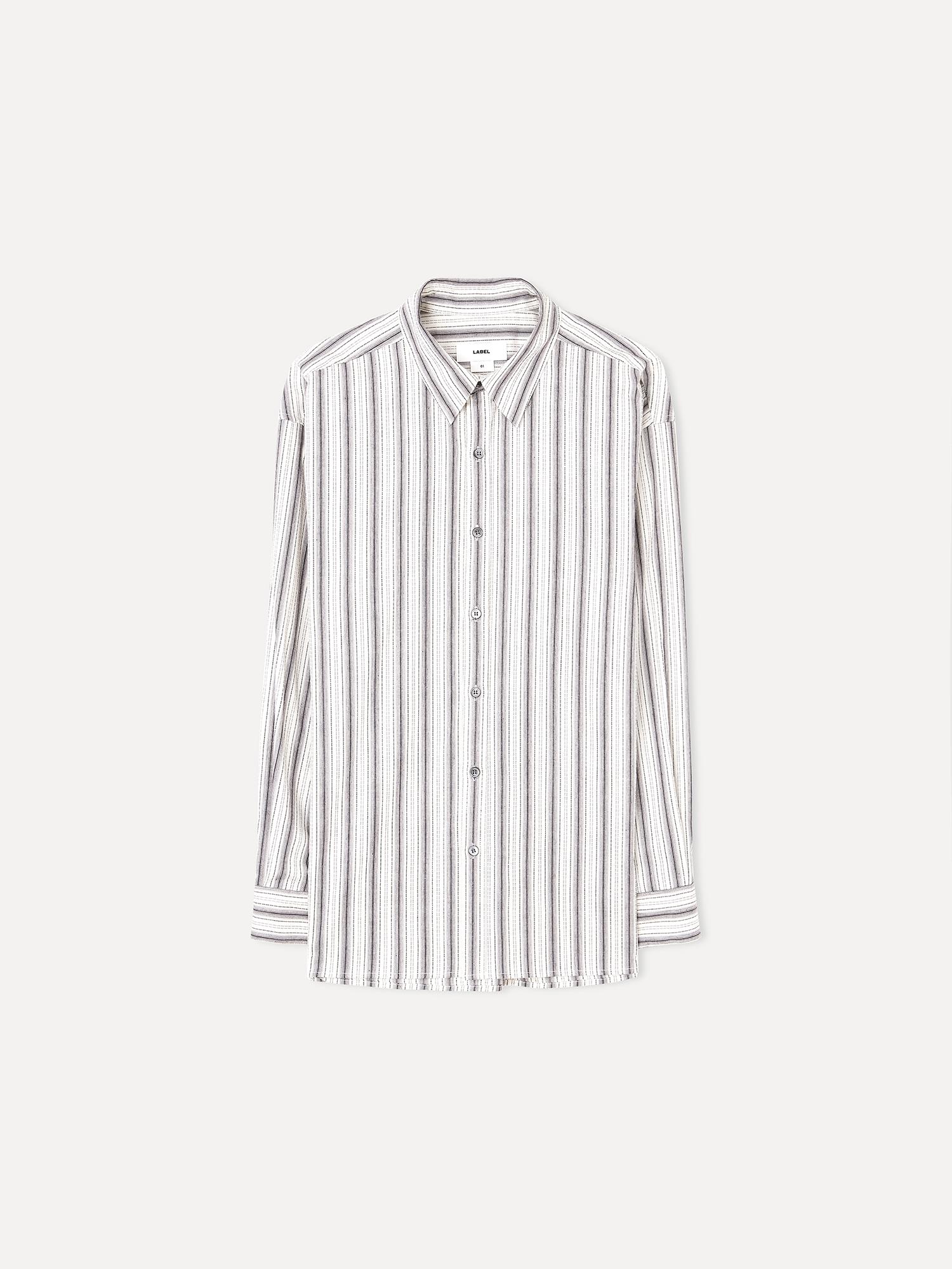 Label Archive W Boen Oversized Shirt Grainy Stripe 1