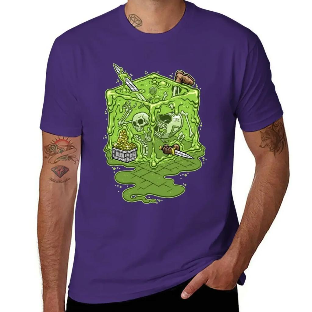 GELATINOUS CUBE! T-Shirt Street Wear Summer Clothes Man Clothes Anime Stuff Men's T Shirts