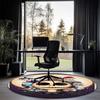 The Nightmare Before Christmas Printed Round Rug Carpet Chair Rug Area Rug Entryway Doormats,for Office Chair Living Room Bedroom Kitchen Room.