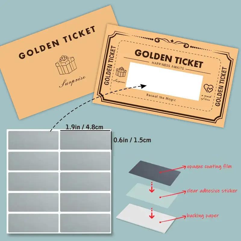 Yellow Scratch-Off Cards 30/60 Sets Blank DIY Wish Reveal Notes for Wedding Anniversary Family Gathering Events