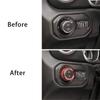   Conditioner Button Cover Headlight   Knob Trim Replacement for   JL Accessories 2018‑2021