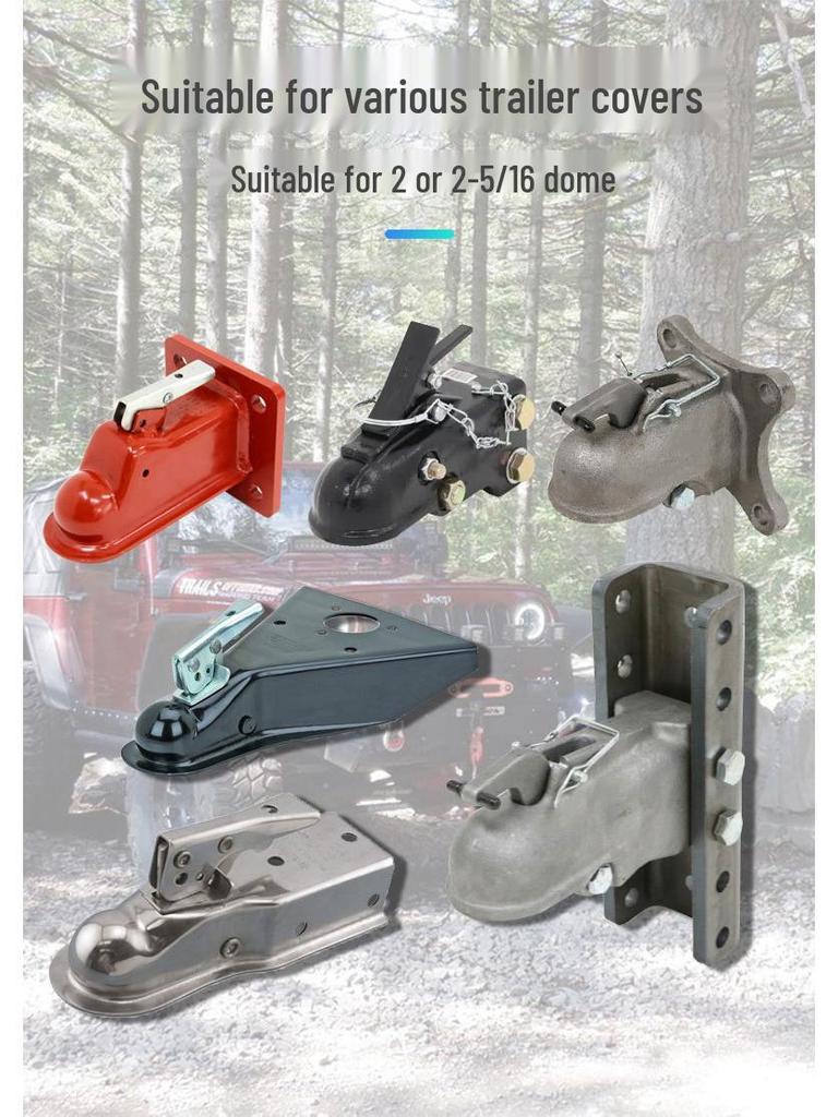 Aluminum Alloy U-Shaped Tow Hook Anti-Theft Lock for Cars, Yachts, RVs, and Ball Covers