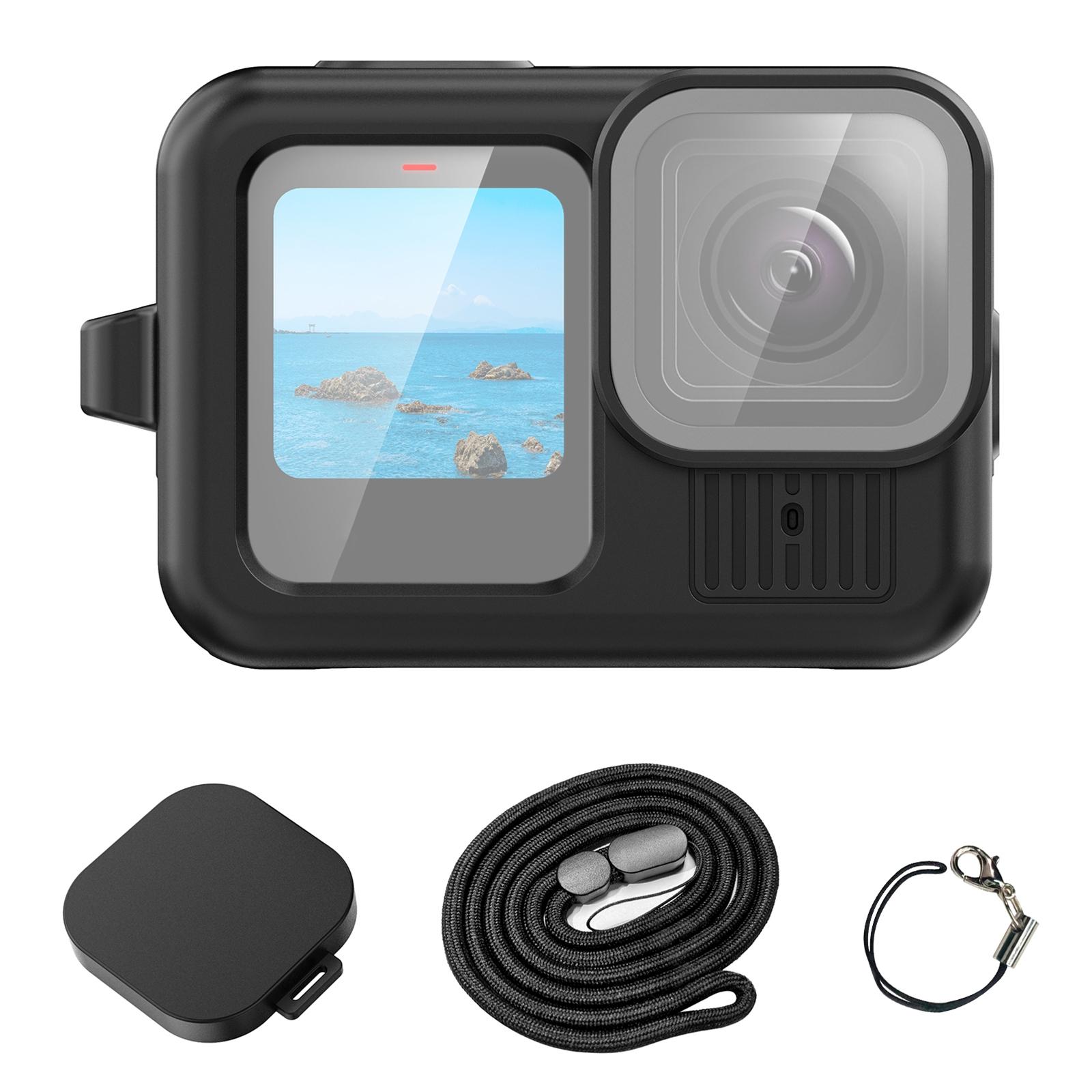 PULUZ PU948 For GoPro HERO13 Black Scratch Resistant Silicone Protective Case with Lens Cap and Hand Strap Set A