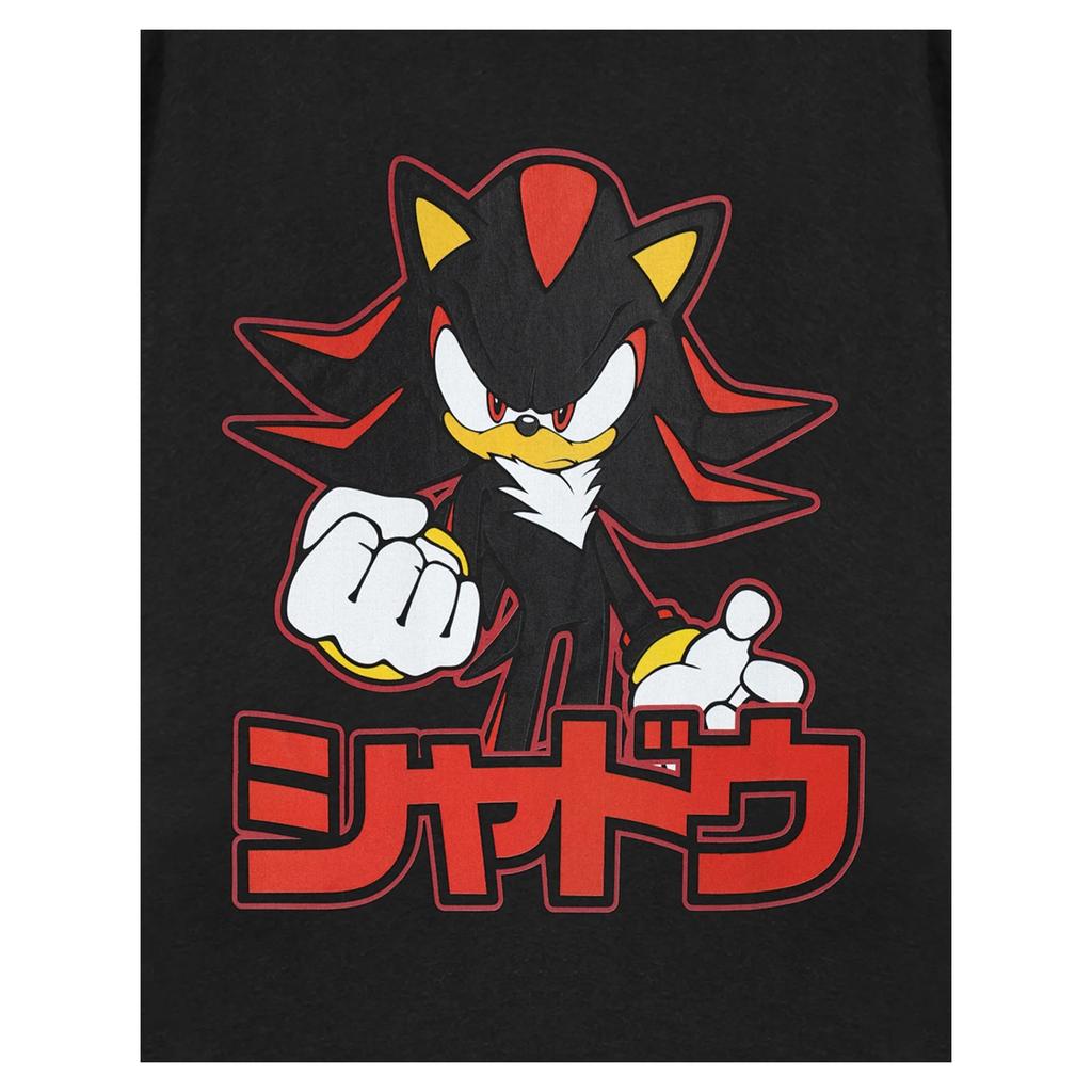 Sonic The Hedgehog Mens Shadow Japanese Short-Sleeved T-Shirt