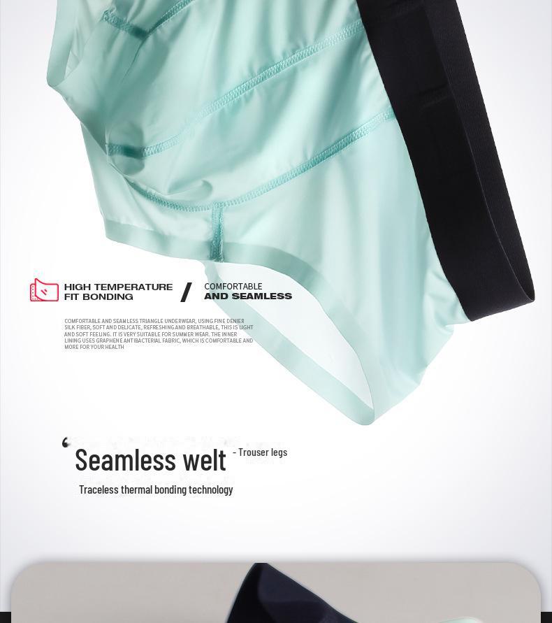 2023 Herr Ultratunna Sömlösa Boxerkalsonger i Is-Silke – Sommarutgåva