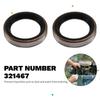 Set of 2 Rubber + Metal Oil Seals (Color: As Shown) - Model: 321467 18-2060