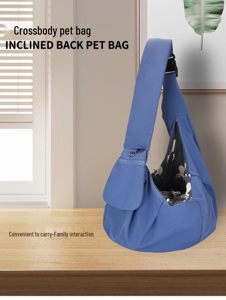 Pet Crossbody Bag - Portable, Large Capacity Shoulder Bag for Cats and Dogs Outings