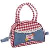 Leisure Lattice Bowling Bag Rural Style Sweet Crossbody Bag Portable Denim Plaid Handbag  Travel