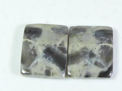 Natural Combo Jasper Matched Pair Octagon Cabochon Loose Gemstone 14X17X03MM SK-256
