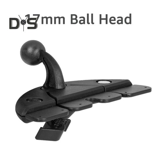 C.D Slot Car Phone Mount 360 Degrees Rotating Clip Holder with Anti-Slip Pad Universal Smartphone Holder for Samsung/MP3