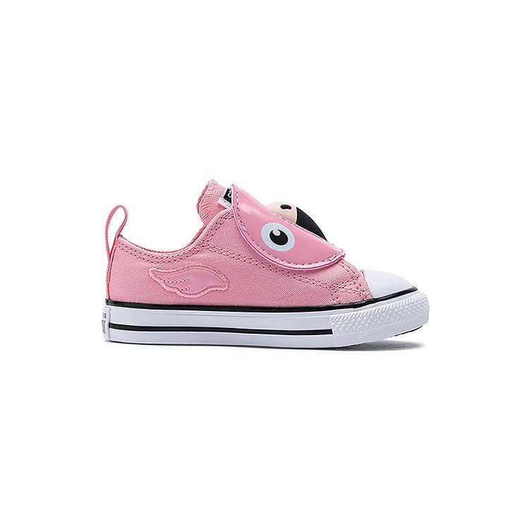 Converse Cute Flamingo Shaped Velcro Casual Comfortable Low Top Walking Shoes Baby Shoes Pink A11789C