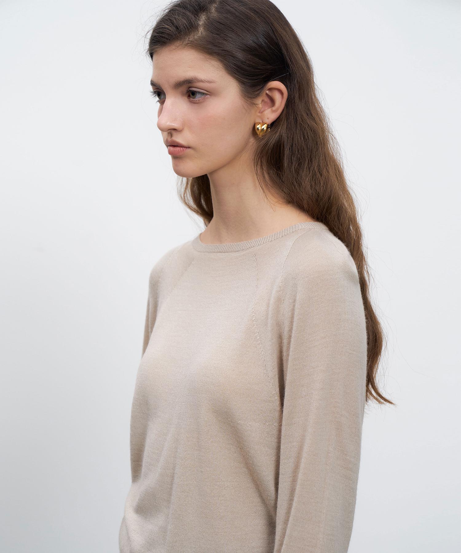 Rene J Wholegarment Basic Knit Brick/Os