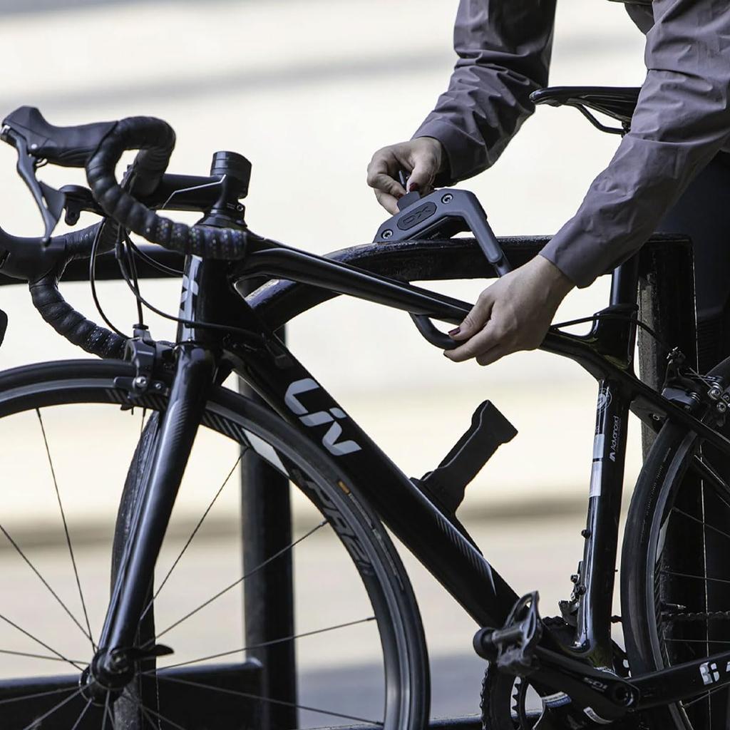 Hiplok DX with FRAME CLIP Bicycle All Black Inner 15cm X U-lock Dimensions 8.5cm