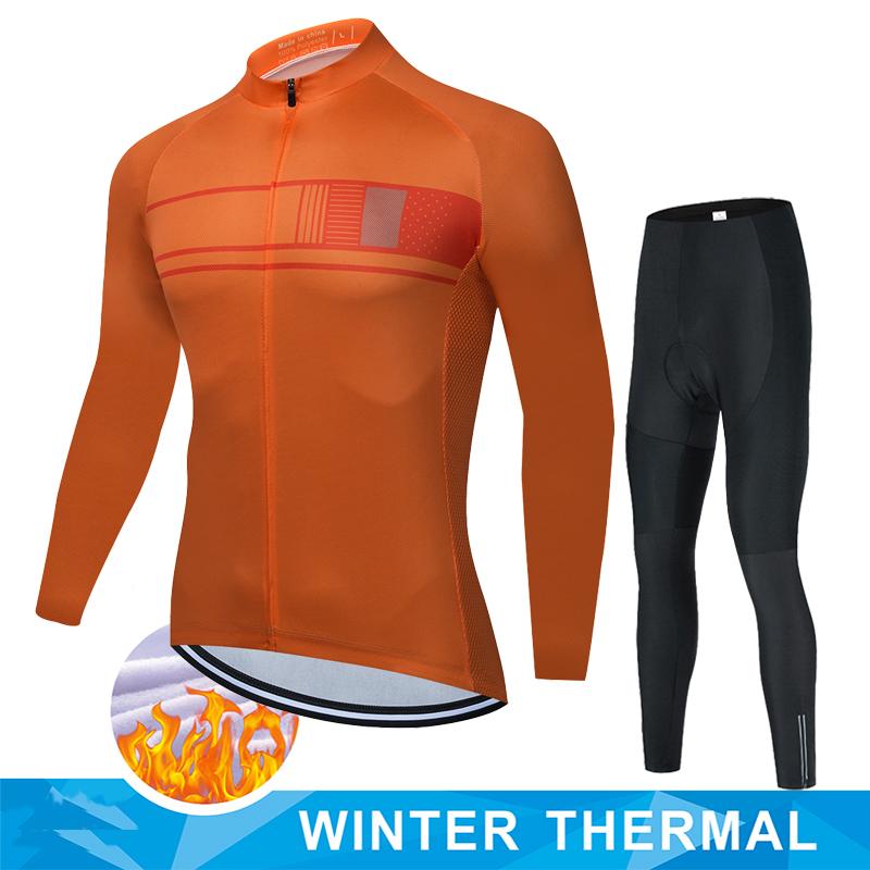Winter Thermal Fleece Cycling Jersey Bike Mtb Clothing Men Men's Set Ciclismo Hombre Bicycles 2026 Suit Retro Sets Man Clothes