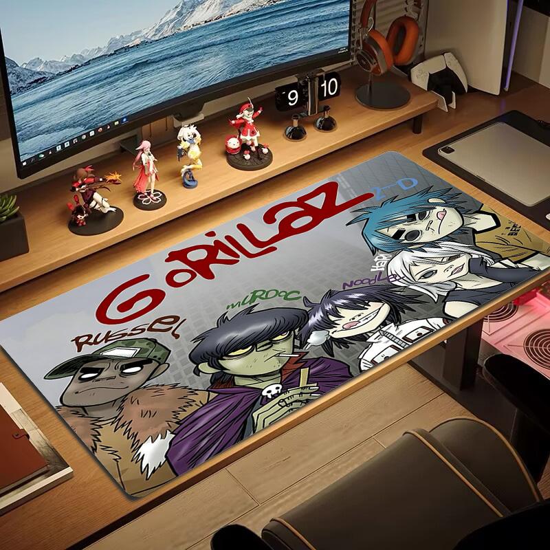 Gorillaz Color Mouse Pad Large Gaming Table Cushion Non-slip Laptop Tablet Big Mousepad XXL Mat Mini PC Playmat With Lock edge