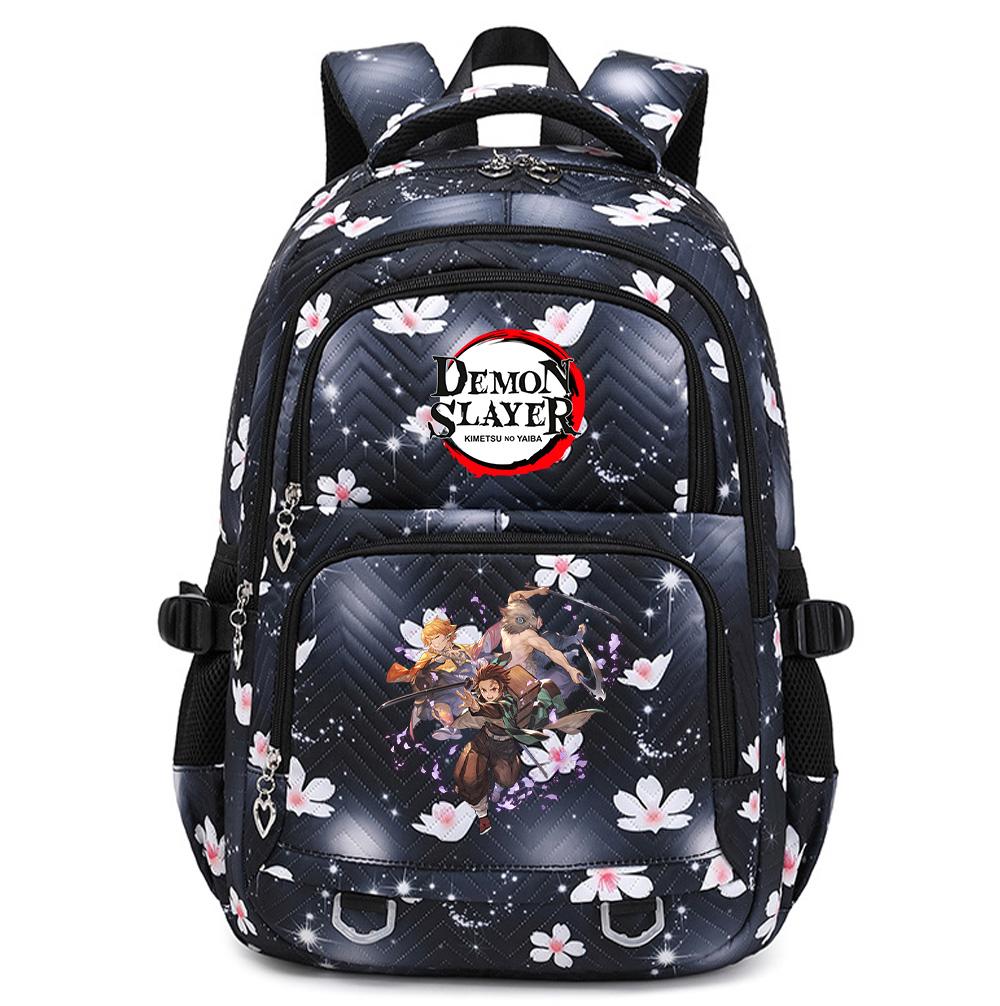Anime Demon Slayer Backpack Student Teenager BookBag for Boy Girl Schoolbag Women Rucksack Backpack Travel Bag Mochila Escolar