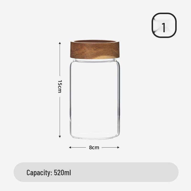 Japanese Glass Storage Jar with Lid for Coffee, Tea, Dried Tangerine Peel, and Grains