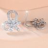 New Diamond Butterfly Flower Earrings, Slightly Inlaid Zircon Flash Earrings, Temperament Stud Earrings.