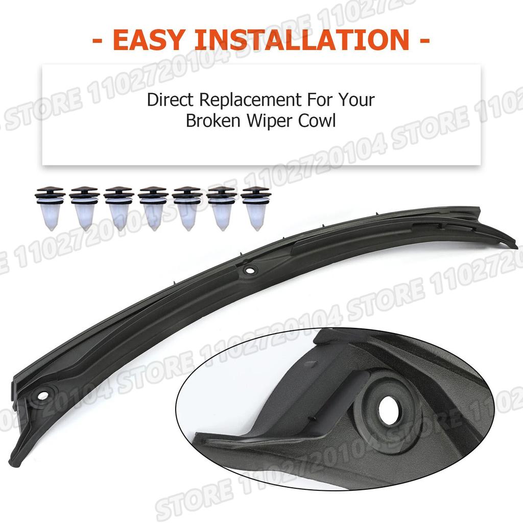 For BMW 1998-2006 E46 4 Door Sedan 320i 323i 325i 328i 330i M3 Windshield Wiper Cowl Panel Cover With Fixed Hook LHD 51718208483