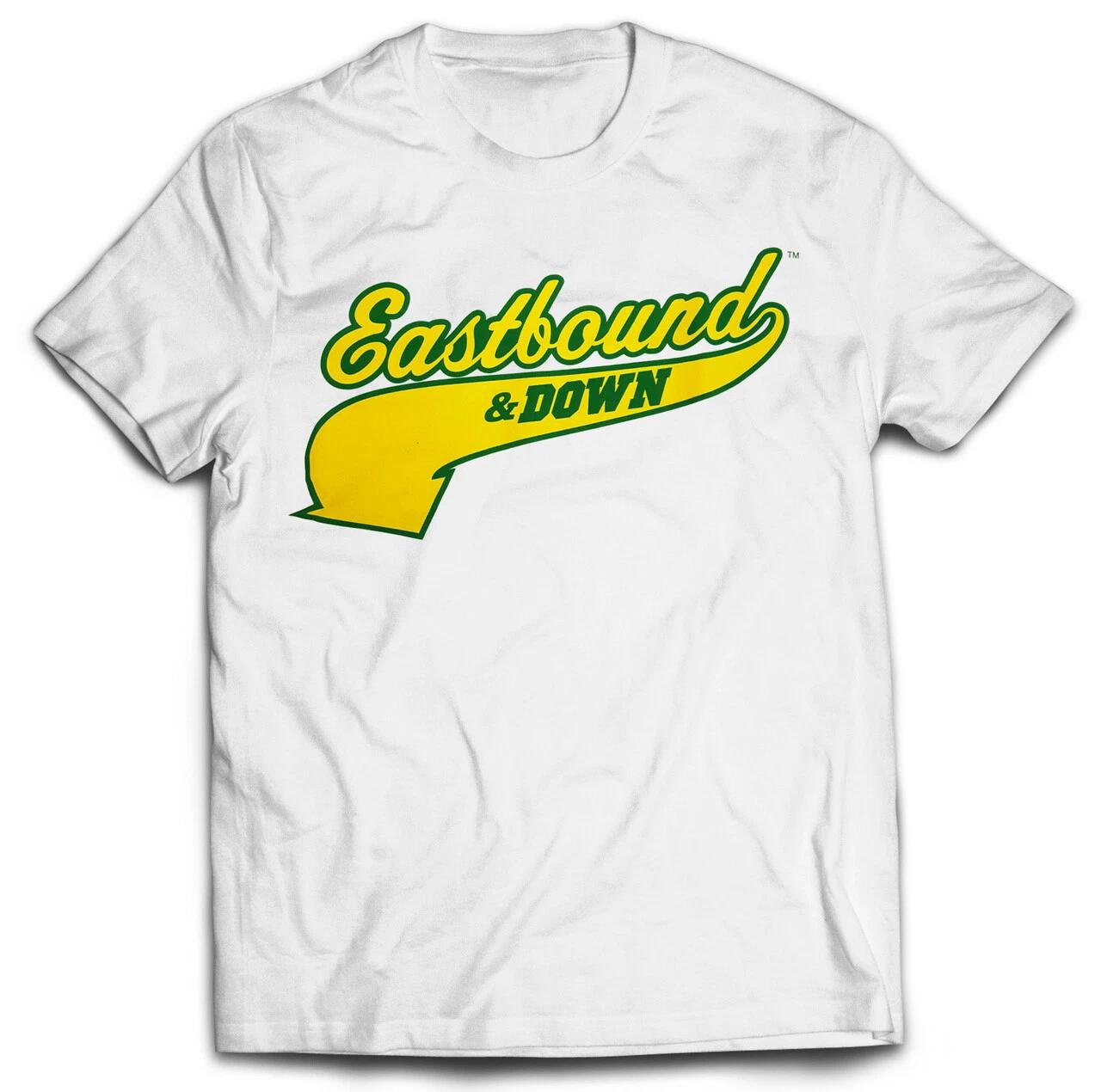 Adult Men s Funny TV Show Eastbound & Down Powers 55 Green and White 100% Cotton T-shirt Mens Tees Top Tee L
